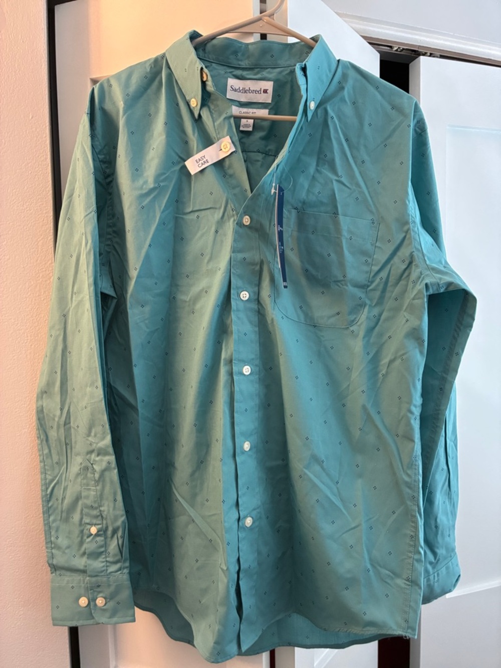 Saddlebred Teal Button-Down Long Sleeve Shirt